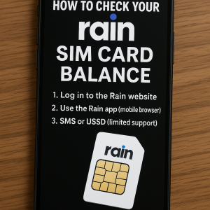 How to Check Balance on Rain SIM Card