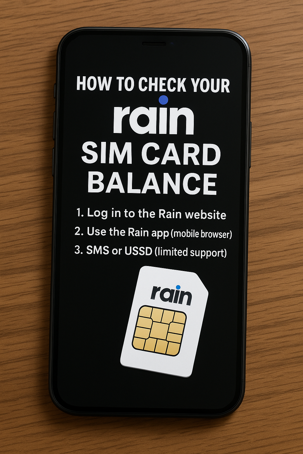 Rain SIM Card Balance